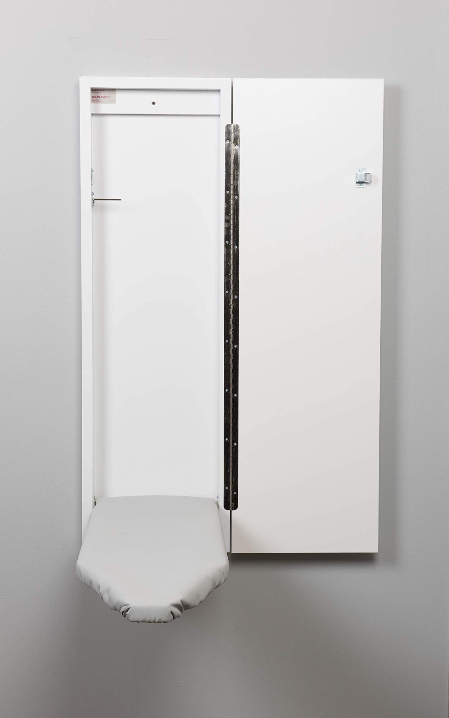 Built-In or Surface-Mount Ironing Center Cabinet with 42” Fold-Out Board – Flat White Door