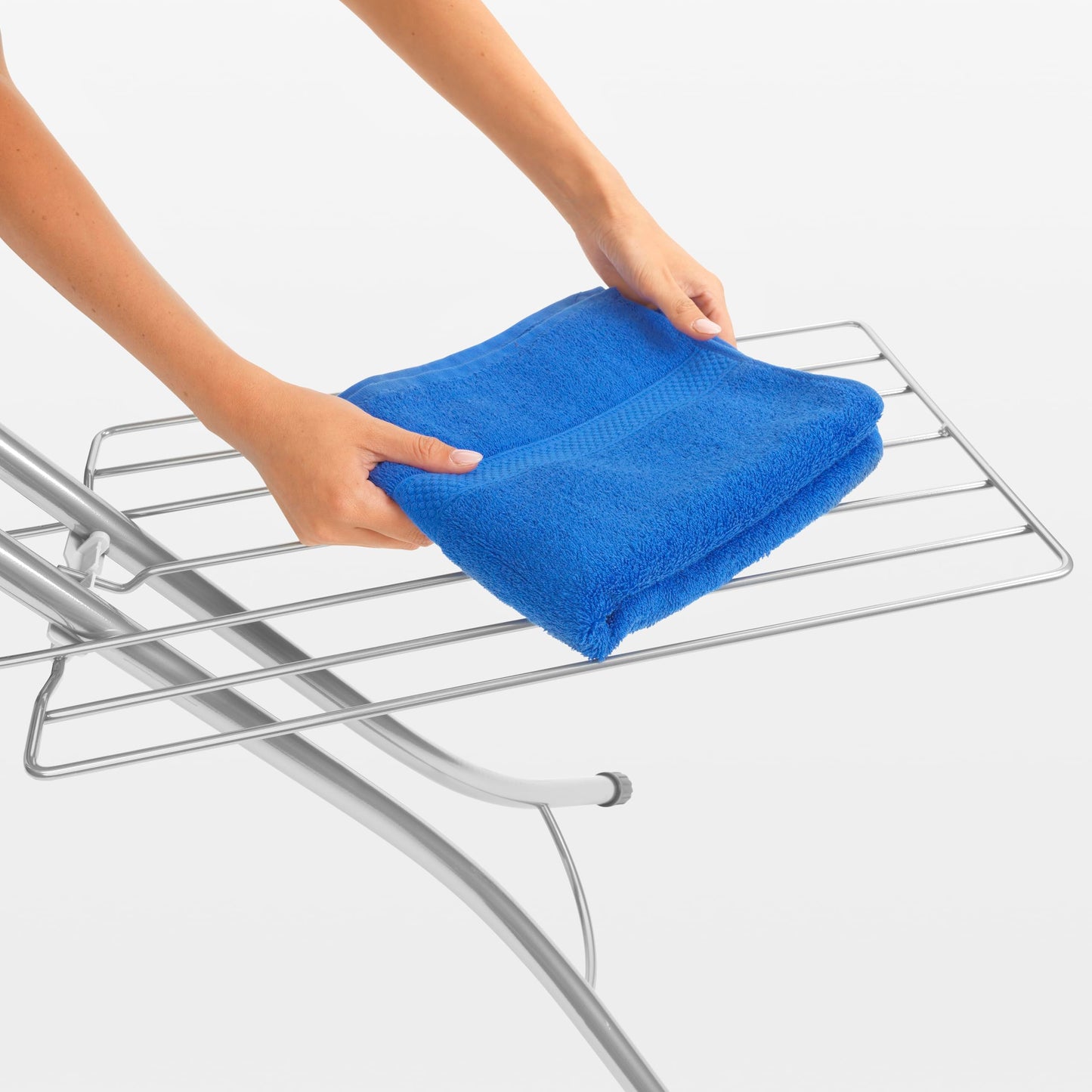 Adjustable Ironing Board with Steam Iron Rest, Linen Rack & Safety Locks – 49” x 18”