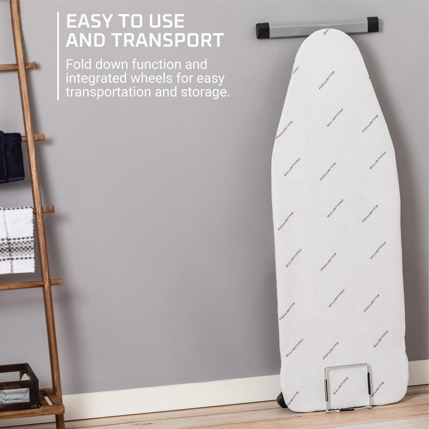 Compact Folding Ironing Board with Hanger Rack – 54” x 18”, 4-Leg Design