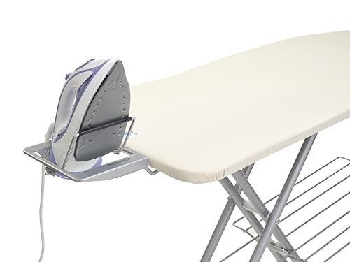 Adjustable Ironing Board with Steam Iron Rest, Linen Rack & Safety Locks – 49” x 18”