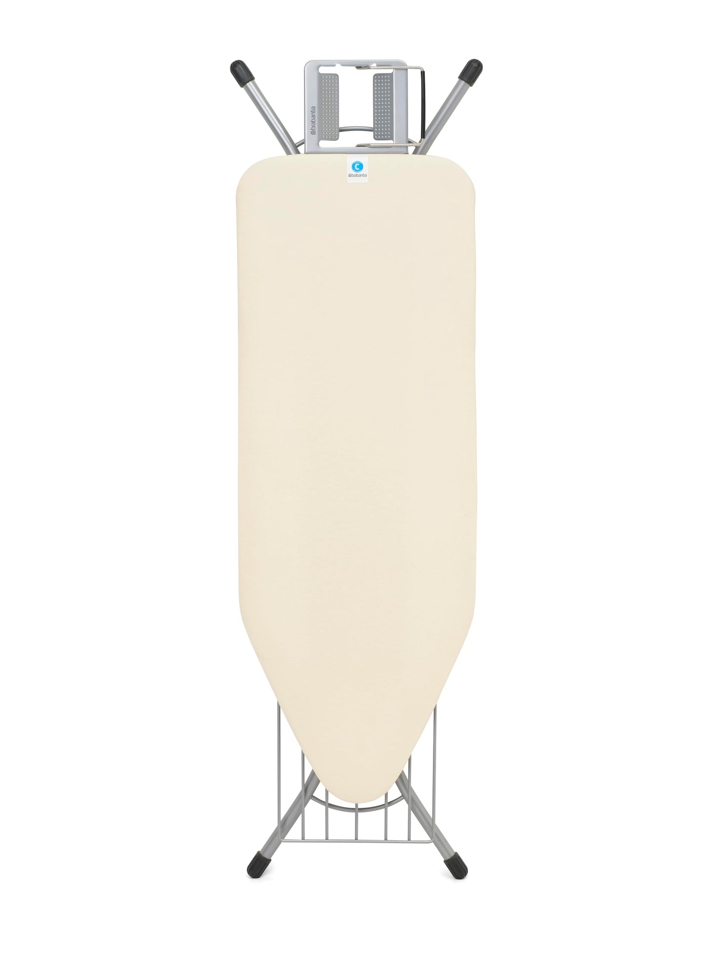 Adjustable Ironing Board with Steam Iron Rest, Linen Rack & Safety Locks – 49” x 18”
