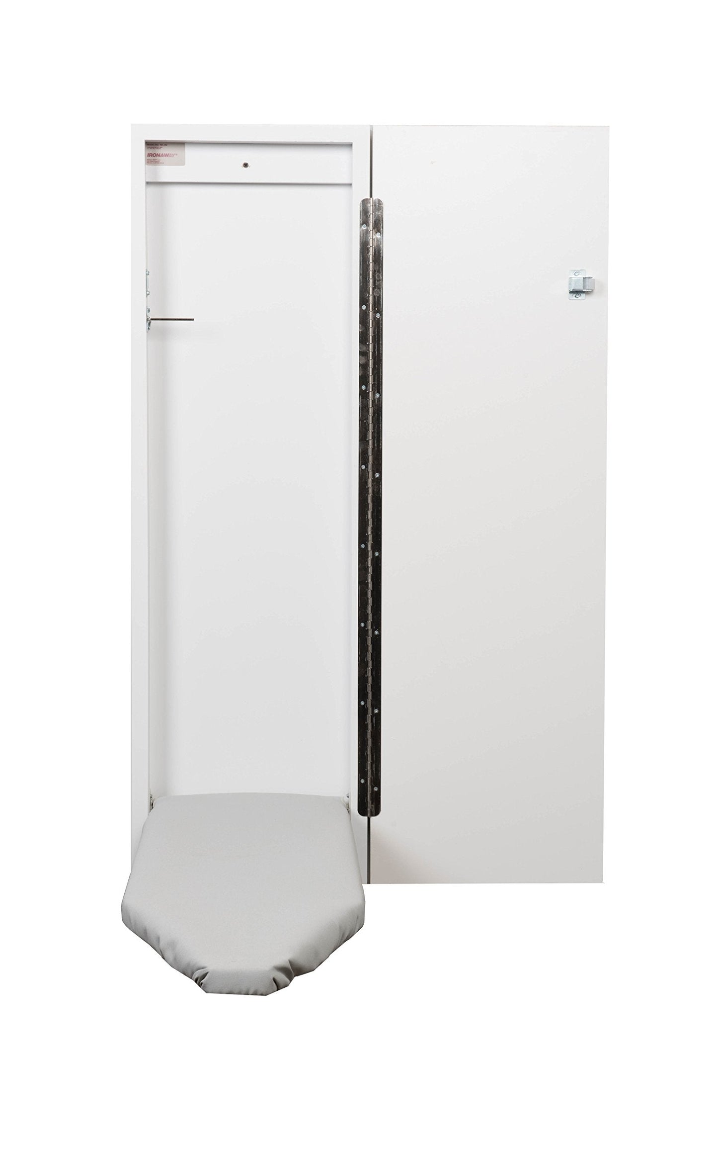 Built-In or Surface-Mount Ironing Center Cabinet with 42” Fold-Out Board – Flat White Door